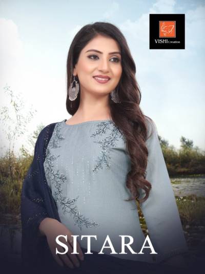 Sitara By Vishi Creation Straight Cut Readymade Salwar Suits
